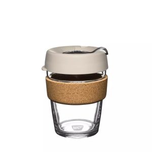 Light brown pressfit cork travel mug