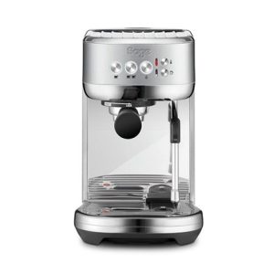 Silver Sage Bambino coffee machine on a white background