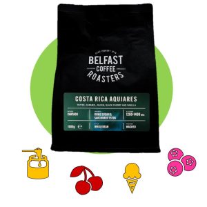 Coffee bag with tasting note images